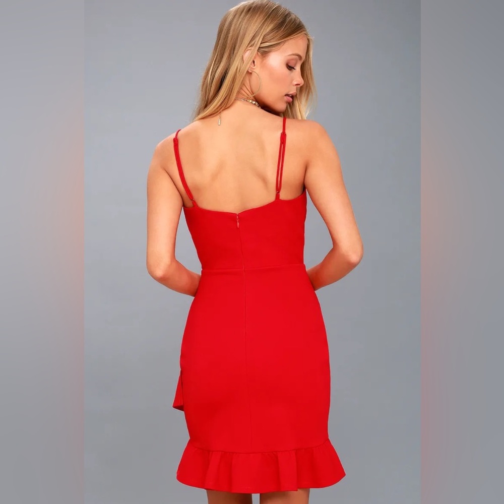 Red bodycon Lulus dress NEVER WORN - M - Picture 5 of 7